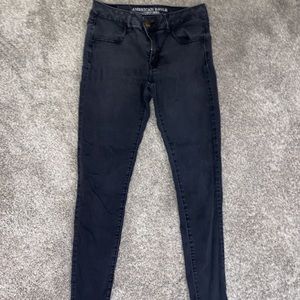 American Eagle black super super stretch jeggings
